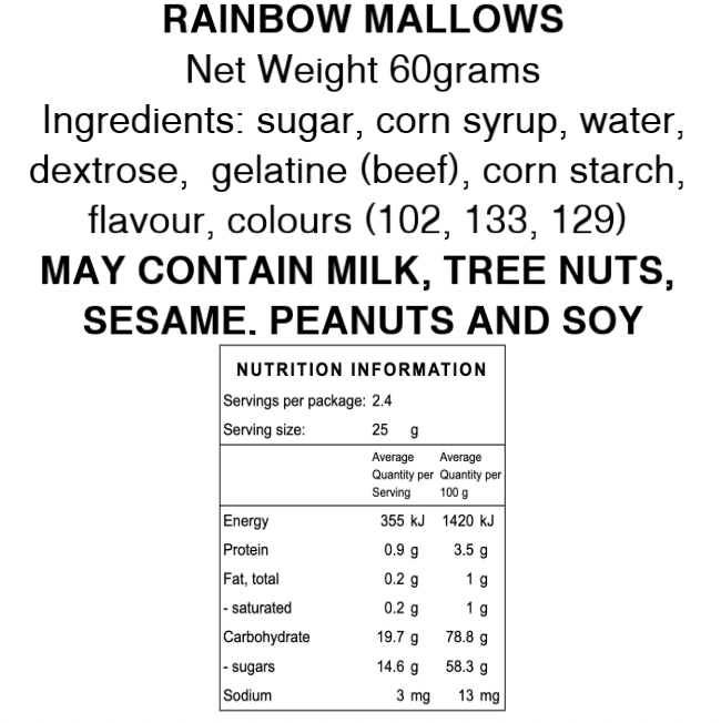 Freeze Dried Rainbow Mallow