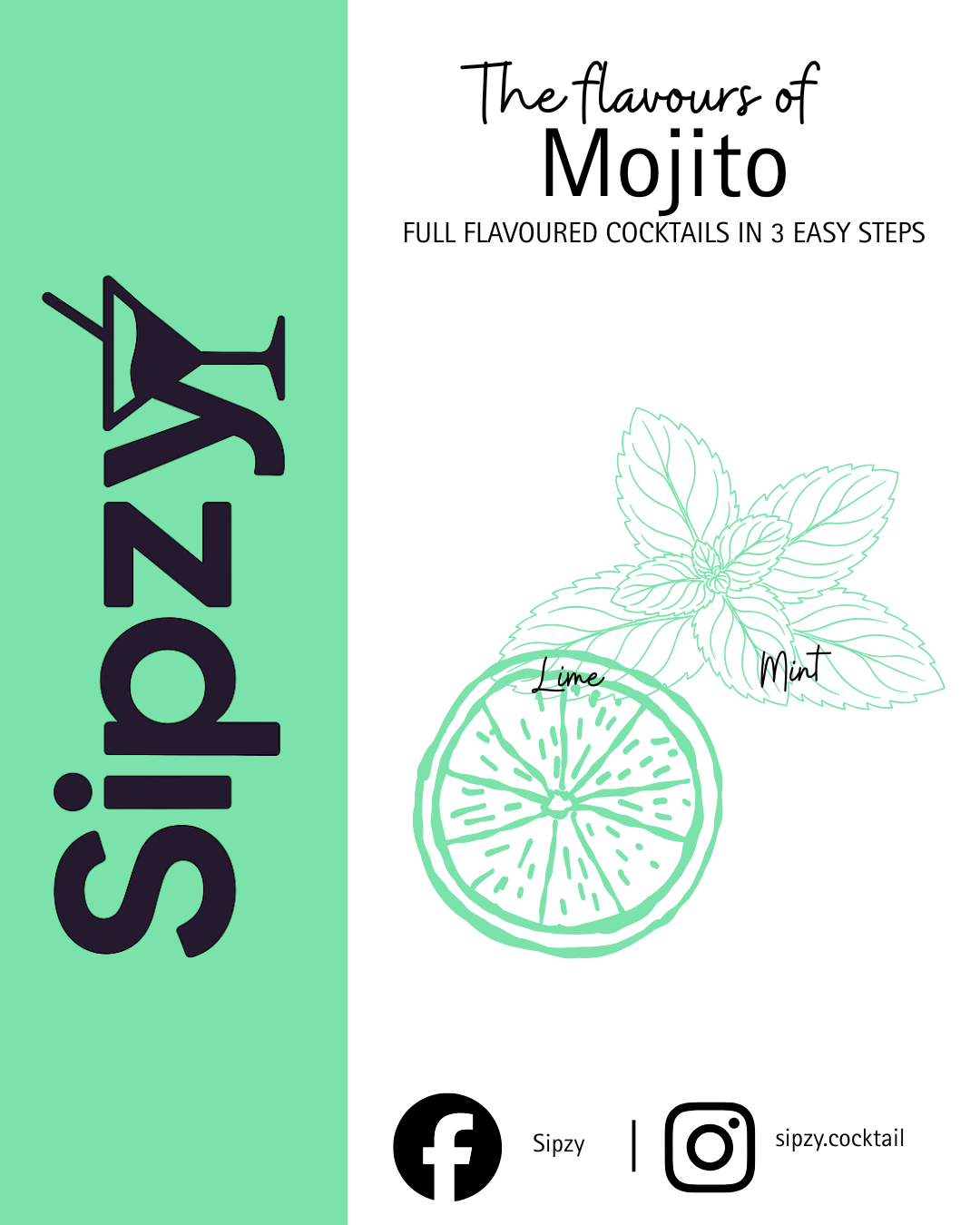 Mojito Sipzy Cocktail Powder - 5 pack