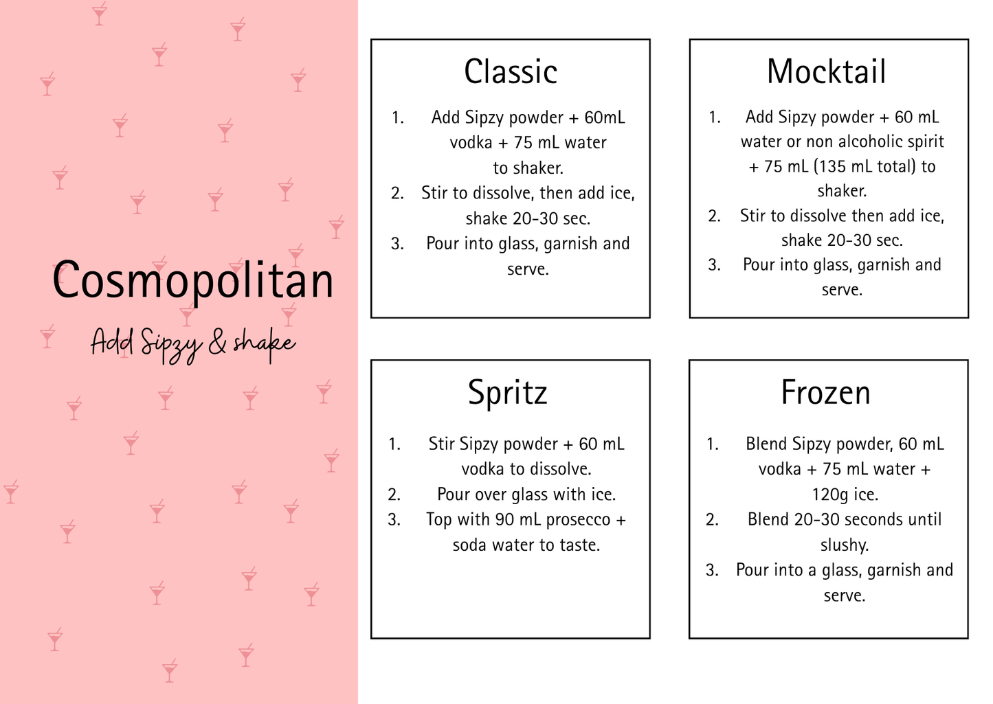 Cosmopolitan Sipzy Cocktail Powder - 5 pack