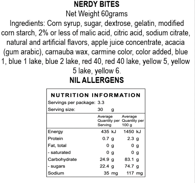 Freeze Dried Nerdy Bites