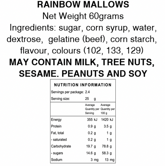 Freeze Dried Rainbow Mallow
