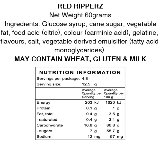 Freeze Dried Red Ripperz